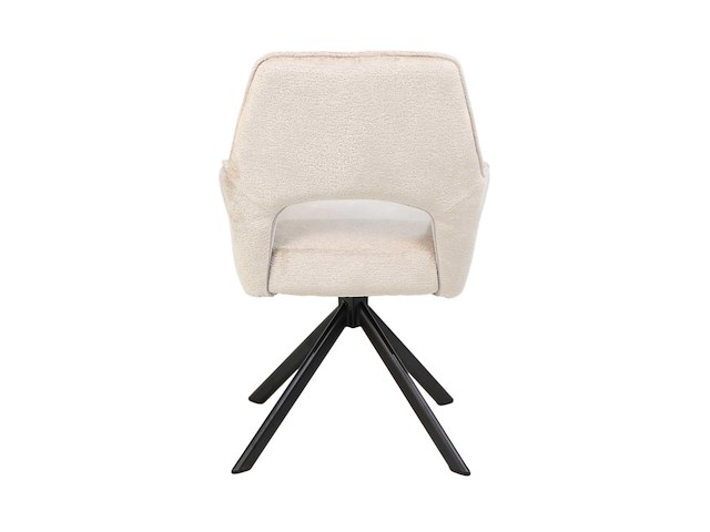 Colenis - liam eetkamerstoel - licht taupe - chenille stof - set van 6 - industrieel design - stijlvol en comfortabel - metalen poten - afbeelding 5 van  5