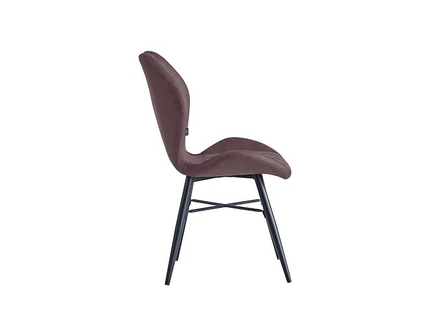 Colenis - lima eetkamerstoel - set van 4 - bruin - microfiber stof - zwarte poten - afbeelding 3 van  3