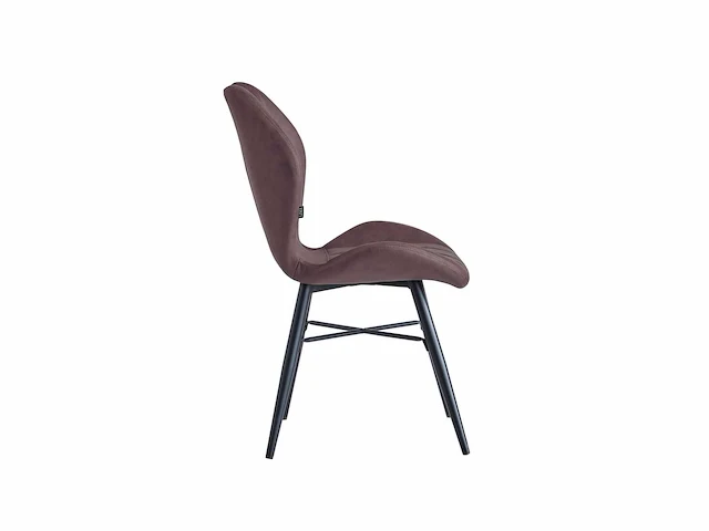 Colenis - lima eetkamerstoel - set van 6 - bruin - microfiber stof - zwarte poten - afbeelding 4 van  4