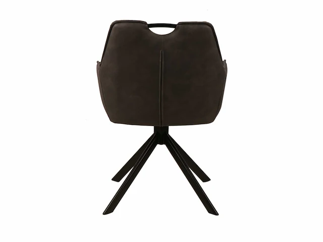 Colenis - lucas eetkamerstoel - set van 4 - stoelen - antraciet - microfiber bekleding - gestoffeerde zitting - metalen poten - afbeelding 2 van  5