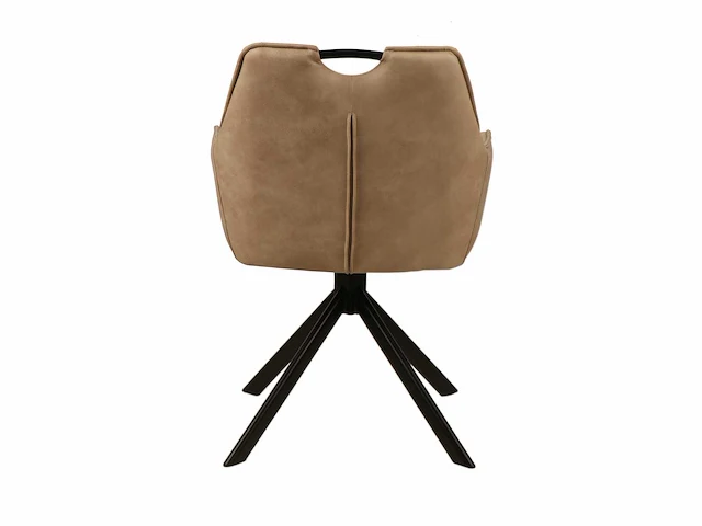 Colenis - lucas eetkamerstoel - set van 4 - stoelen - beige - microfiber bekleding - gestoffeerde zitting - metalen poten - eetkamerstoelen - afbeelding 5 van  5