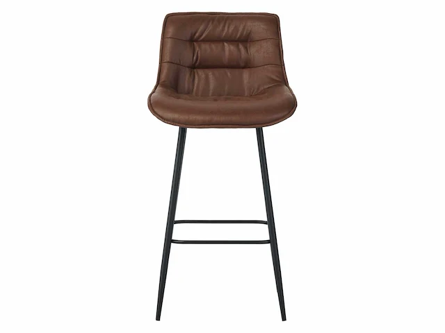 Colenis - manila barkruk - set van 4 - bruin - microfiber stof- zonder armleuning - afbeelding 2 van  4