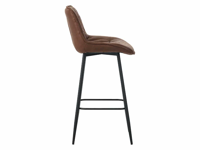 Colenis - manila barkruk - set van 4 - bruin - microfiber stof- zonder armleuning - afbeelding 3 van  4