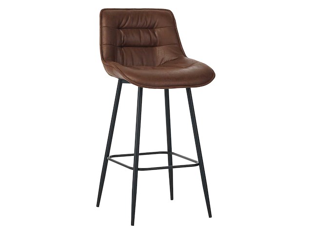 Colenis - manila barkruk - set van 4 - bruin - microfiber stof- zonder armleuning - afbeelding 1 van  4