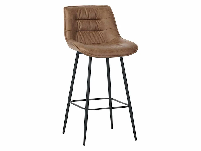 Colenis - manila barkruk - set van 4 - cognac - microfiber stof- zonder armleuning - afbeelding 1 van  3