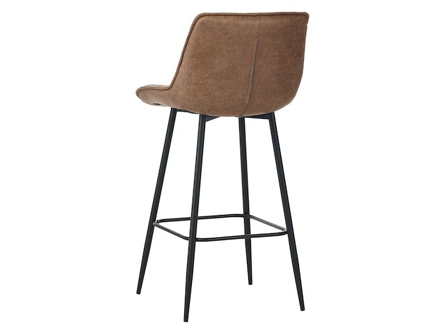 Colenis - manila barkruk - set van 4 - cognac - microfiber stof- zonder armleuning - afbeelding 3 van  3