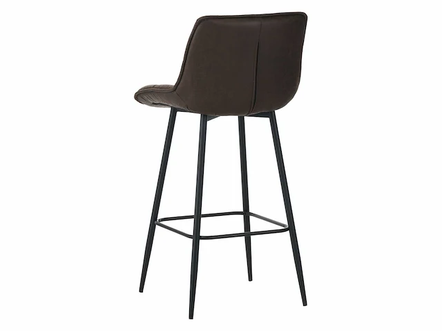 Colenis - manila barkruk - set van 4 - donkerbruin - microfiber stof- zonder armleuning - afbeelding 5 van  5
