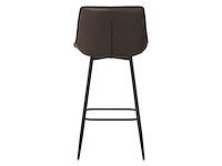 Colenis - manila barkruk - set van 4 - donkerbruin - microfiber stof- zonder armleuning - afbeelding 4 van  5