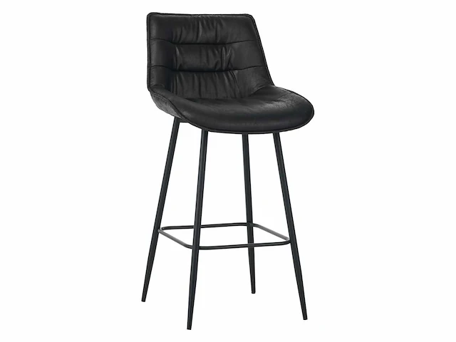 Colenis - manila barkruk - set van 4 - zwart - microfiber stof- zonder armleuning - afbeelding 1 van  3