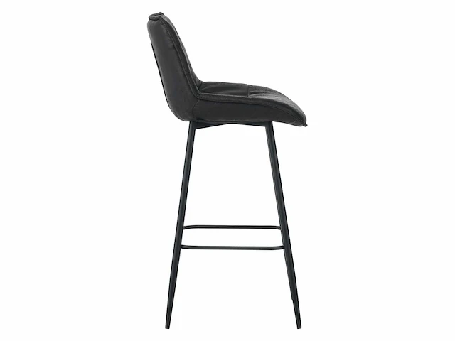 Colenis - manila barkruk - set van 4 - zwart - microfiber stof- zonder armleuning - afbeelding 2 van  3