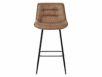 Colenis - manila barkruk - set van 6 - cognac - microfiber stof- zonder armleuning - afbeelding 2 van  4