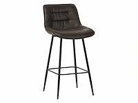Colenis - manila barkruk - set van 6 - donkerbruin - microfiber stof- zonder armleuning - afbeelding 1 van  5
