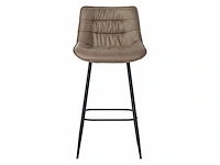Colenis - manila barkruk - set van 6 - taupe - microfiber stof- zonder armleuning - afbeelding 2 van  5