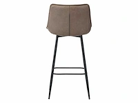 Colenis - manila barkruk - set van 6 - taupe - microfiber stof- zonder armleuning - afbeelding 4 van  5
