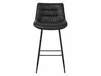 Colenis - manila barkruk - set van 6 - zwart - microfiber stof- zonder armleuning - afbeelding 2 van  5