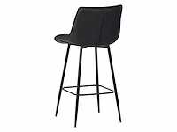 Colenis - manila barkruk - set van 6 - zwart - microfiber stof- zonder armleuning - afbeelding 5 van  5