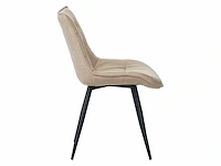 Colenis - manila eetkamerstoel - set van 4 - beige - microfiber stof- zonder armleuning - afbeelding 3 van  4