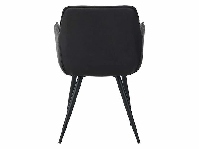 Colenis - manila eetkamerstoel - set van 4 - zwart - microfiber stof- industrieel - met armleuning - afbeelding 3 van  5