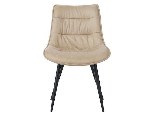 Colenis - manila eetkamerstoel - set van 6 - beige - microfiber stof- zonder armleuning - afbeelding 3 van  4