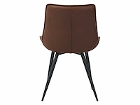 Colenis - manila eetkamerstoel - set van 6 - bruin - microfiber stof- zonder armleuning - afbeelding 4 van  4