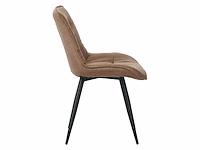 Colenis - manila eetkamerstoel - set van 6 - cognac - microfiber stof- zonder armleuning - afbeelding 3 van  5