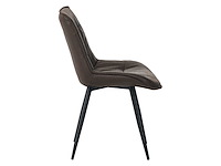 Colenis - manila eetkamerstoel - set van 6 - donkerbruin - microfiber stof- zonder armleuning - afbeelding 3 van  5