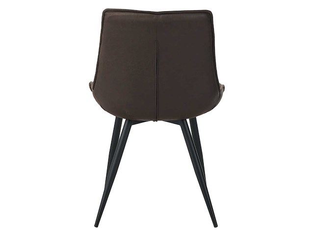 Colenis - manila eetkamerstoel - set van 6 - donkerbruin - microfiber stof- zonder armleuning - afbeelding 4 van  5