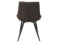 Colenis - manila eetkamerstoel - set van 6 - donkerbruin - microfiber stof- zonder armleuning - afbeelding 4 van  5