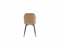 Colenis - manny eetkamerstoel - set van 4- beige - fluweel - velvet - industrieel - afbeelding 2 van  4