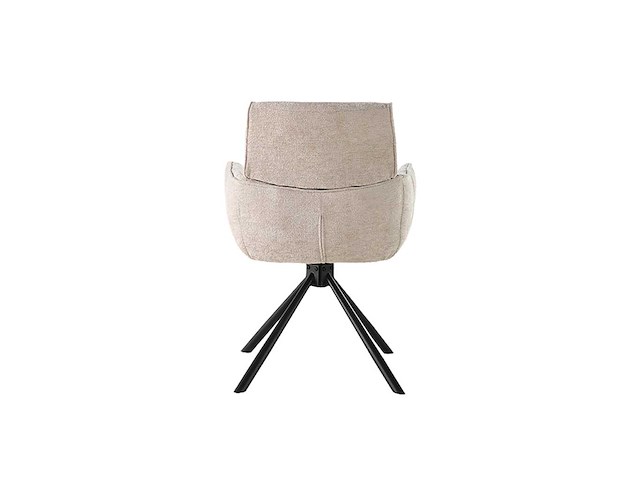 Colenis - marta eetkamerstoel - set van 4 - beige - chenille stof - industrieel - metalen poten - stoelen - draaibaar - 180° - afbeelding 5 van  5