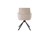 Colenis - marta eetkamerstoel - set van 4 - beige - chenille stof - industrieel - metalen poten - stoelen - draaibaar - 180° - afbeelding 5 van  5