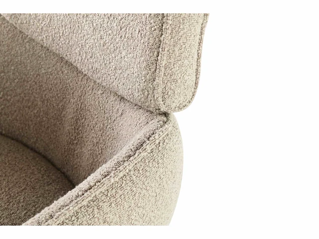 Colenis - marta eetkamerstoel - set van 6 - beige - bouclé stof - industrieel - metalen poten - stoelen - draaibaar - 180° - afbeelding 6 van  6