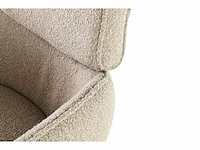 Colenis - marta eetkamerstoel - set van 6 - beige - bouclé stof - industrieel - metalen poten - stoelen - draaibaar - 180° - afbeelding 6 van  6