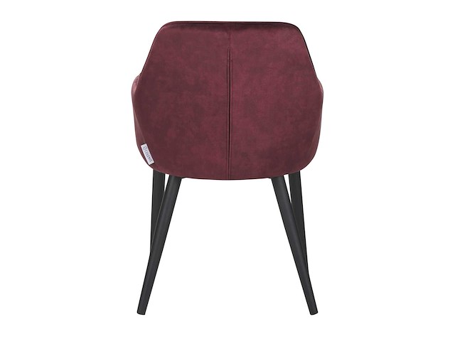 Colenis - melly eetkamerstoel - set van 4 - bordeaux - fluweel - velvet - met armleuning - afbeelding 3 van  4