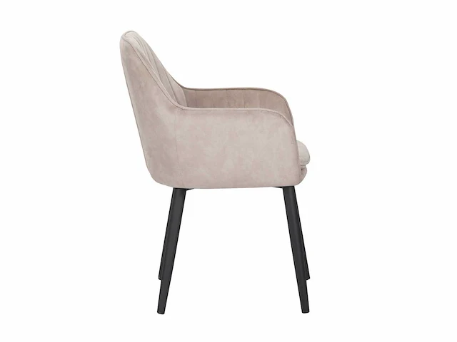 Colenis - melly eetkamerstoel - set van 6 - beige - fluweel - velvet - met armleuning - afbeelding 4 van  4