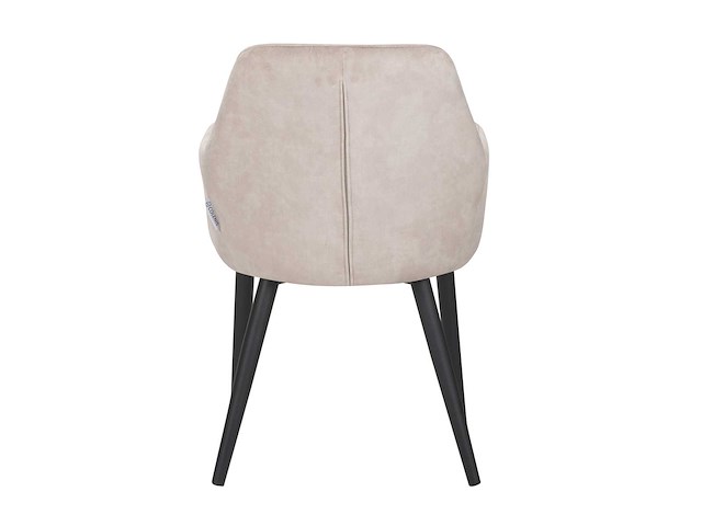 Colenis - melly eetkamerstoel - set van 6 - beige - fluweel - velvet - met armleuning - afbeelding 2 van  4