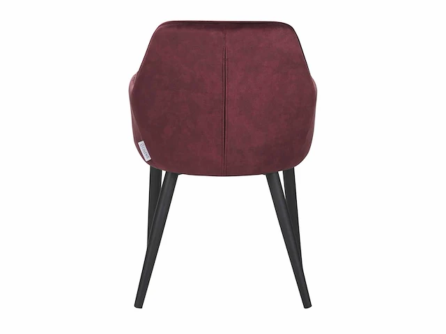 Colenis - melly eetkamerstoel - set van 6 - bordeaux - fluweel - velvet - met armleuning - afbeelding 3 van  4