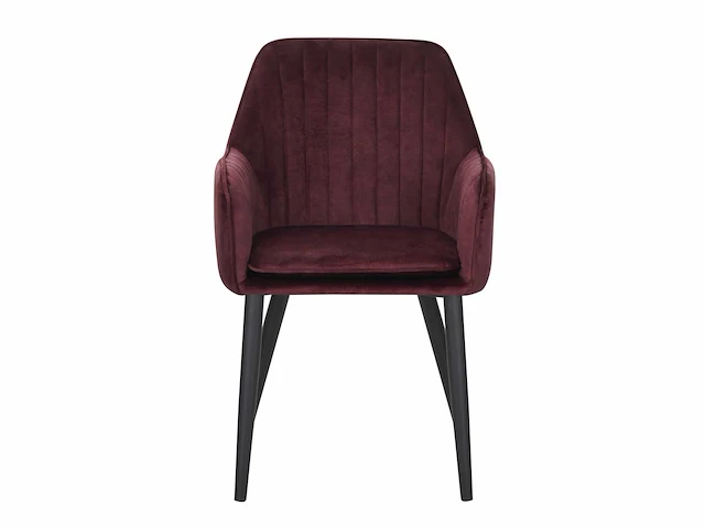 Colenis - melly eetkamerstoel - set van 6 - bordeaux - fluweel - velvet - met armleuning - afbeelding 4 van  4