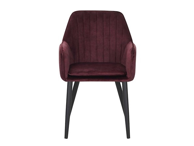Colenis - melly eetkamerstoel - set van 6 - bordeaux - fluweel - velvet - met armleuning - afbeelding 4 van  4
