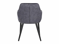 Colenis - melly eetkamerstoel - set van 6 - grijs - fluweel - velvet - met armleuning - afbeelding 2 van  4