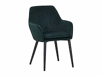 Colenis - melly eetkamerstoel - set van 6 - groen - fluweel - velvet - met armleuning - afbeelding 1 van  3