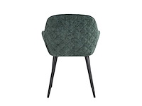 Colenis - metropol eetkamerstoel - set van 6 - groen - linnen stof - industrieel - met armleuning - afbeelding 2 van  5