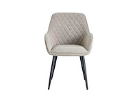 Colenis - milano eetkamerstoel - set van 4 - beige - bouclé - design - industrieel - metalen poten - afbeelding 2 van  2