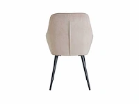 Colenis - milano eetkamerstoel - set van 4 - beige - velvet - fluweel - design - industrieel - metalen poten - afbeelding 3 van  3