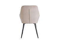 Colenis - milano eetkamerstoel - set van 4 - beige - velvet - fluweel - design - industrieel - metalen poten - afbeelding 3 van  3