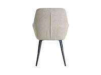 Colenis - milano eetkamerstoel - set van 6 - beige - bouclé - design - industrieel - metalen poten - afbeelding 3 van  3