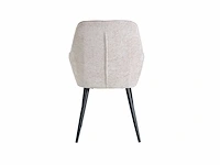 Colenis - milano eetkamerstoel - set van 6 - beige - chenille stof - design - industrieel - metalen poten - afbeelding 3 van  3