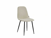 Colenis - milou eetkamerstoelen - set van 4 - beige - linnen stof - industrieel - stoelen - afbeelding 1 van  4