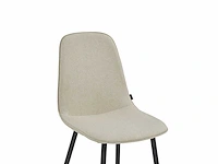 Colenis - milou eetkamerstoelen - set van 4 - beige - linnen stof - industrieel - stoelen - afbeelding 4 van  4