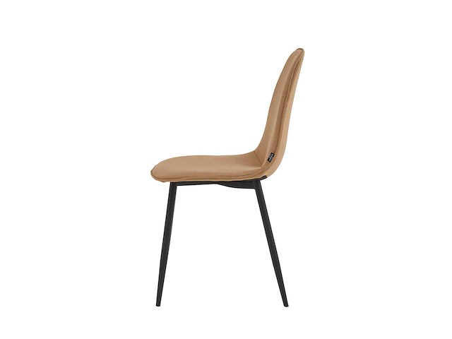 Colenis - milou eetkamerstoelen - set van 4 - bruin - linnen stof - industrieel - stoelen - afbeelding 2 van  3